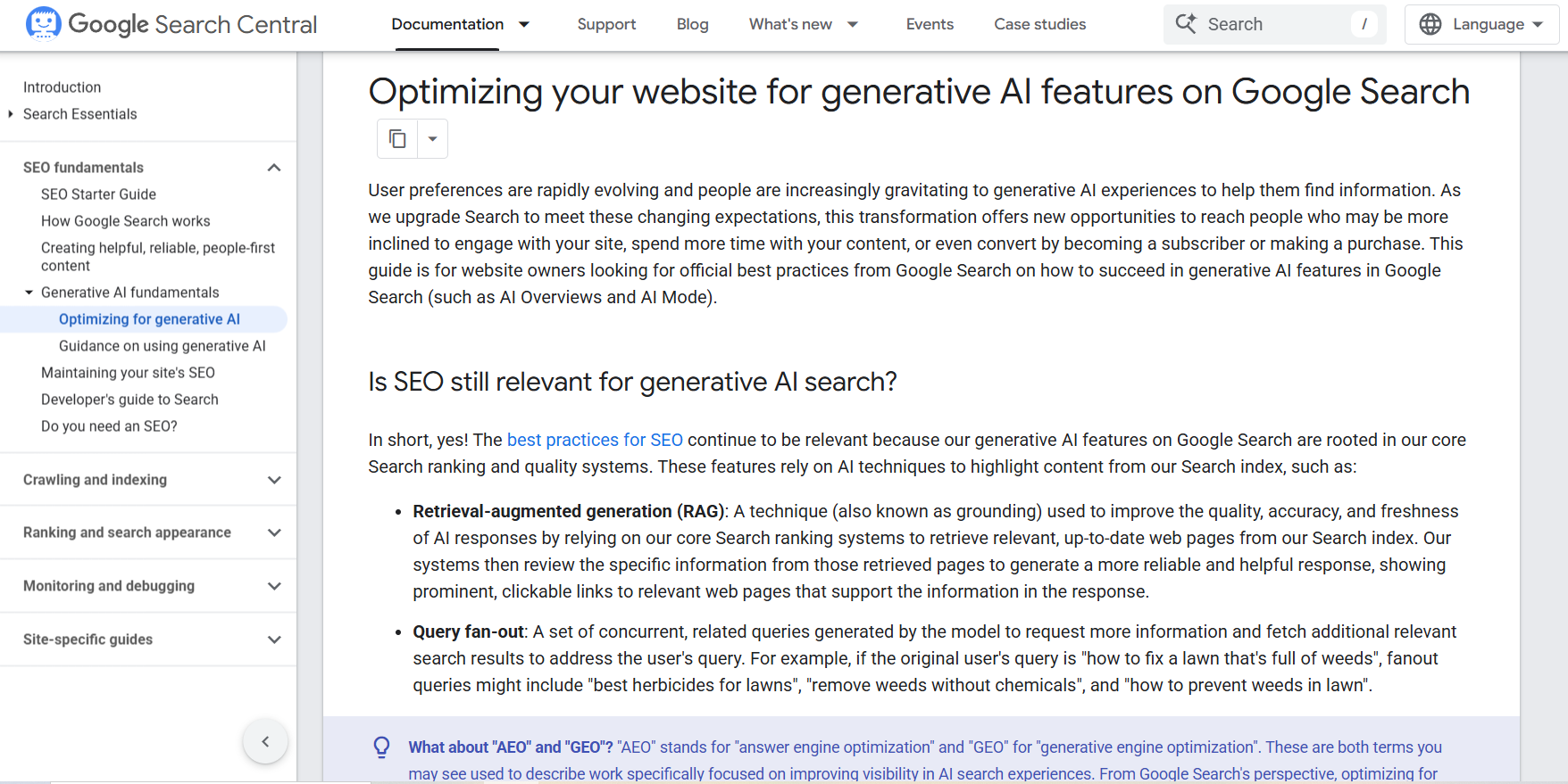 Optimize website for Google AI Overviews