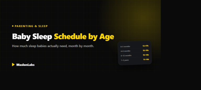 Baby sleep schedule by age - guide by MaslonLabs