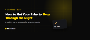 How to get your baby to sleep through the night - guide by MaslonLabs