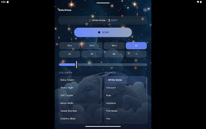 Baby Sleep: Lullabies & Sounds app logo and tagline by MaslonLabs