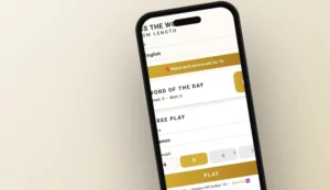 Guess The Word app running on an Android phone