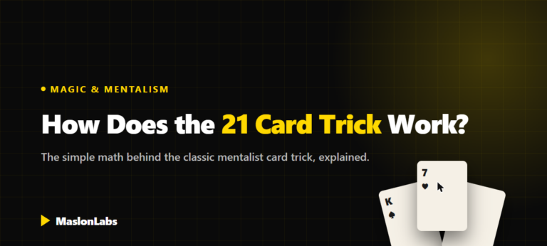 How does the 21 card trick work - the math behind the magic, guide by MaslonLabs