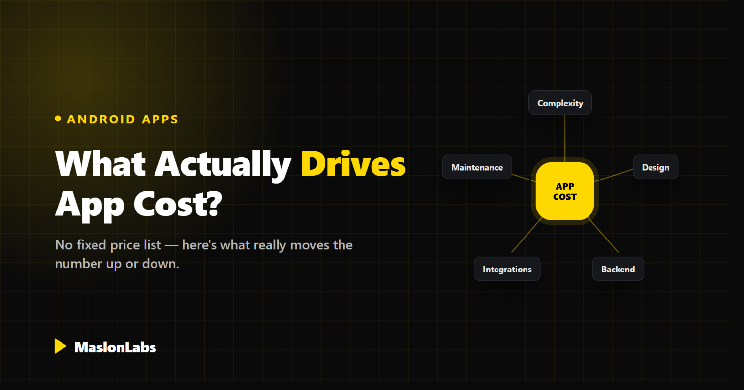What actually drives Android app development cost cover image