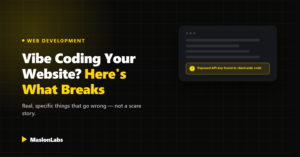 Vibe coding your business website — what actually goes wrong cover image