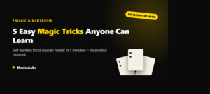 5 easy magic tricks anyone can learn - guide by MaslonLabs