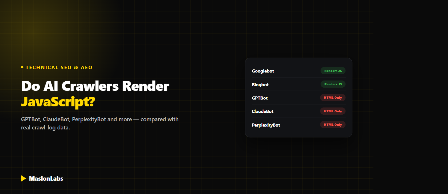Do AI crawlers render JavaScript - comparison of GPTBot, ClaudeBot, Googlebot and more