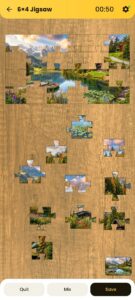Photo Puzzle Maker 6x4 jigsaw puzzle of a lake photo on an oak table
